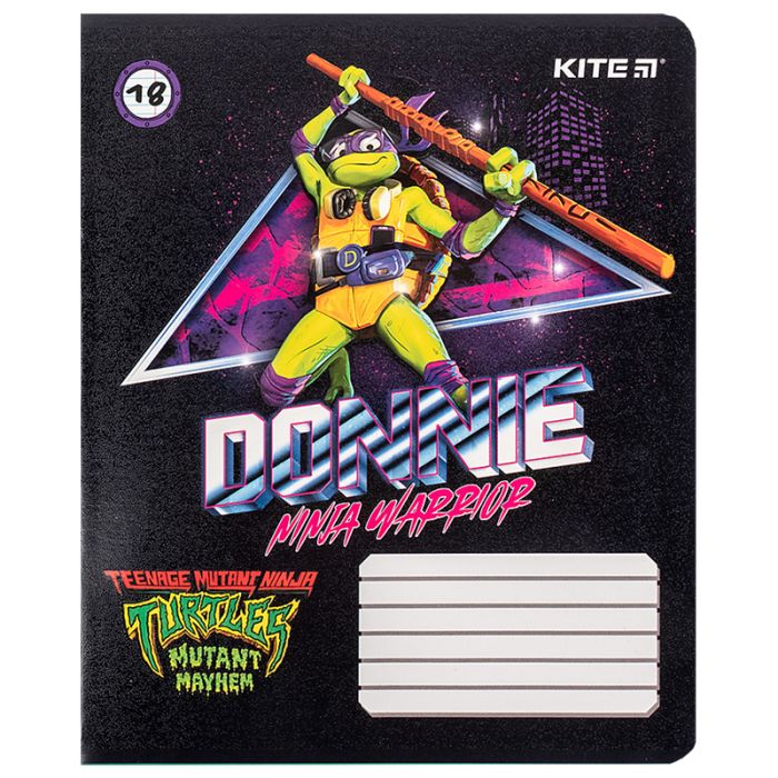 Тетрадь Kite Ninja Turtles, 18 листов, линия (NT24-237) изображение 4