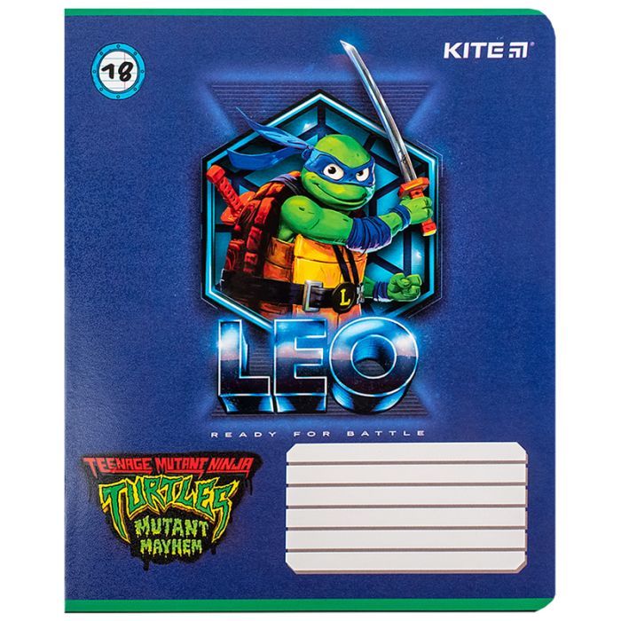 Зошит Kite Ninja Turtles, 18 аркушів, лінія (NT24-237) зображення 6
