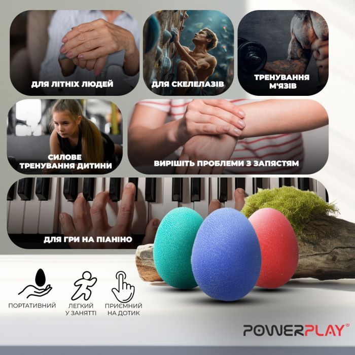 Еспандер PowerPlay PP-4340 Power Grip Set набір 3 шт (PP_4340) зображення 7