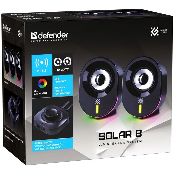 Акустическая система Defender J2 LED USB Black (65962) изображение 10
