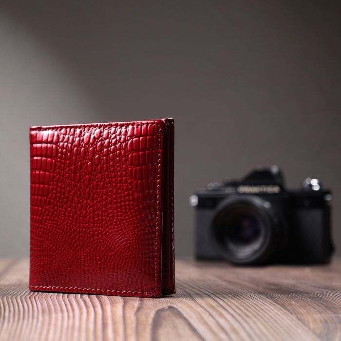Гаманець ST Leather З натуральної лакованої шкіри Чорний (22688) зображення 10