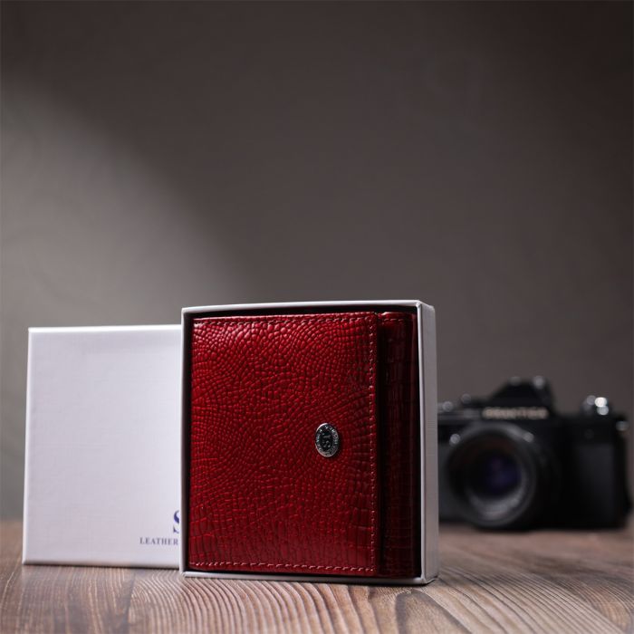 Гаманець ST Leather З натуральної лакованої шкіри Чорний (22688) зображення 11