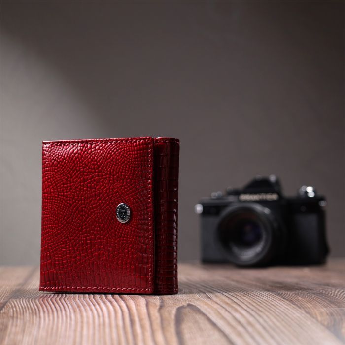 Гаманець ST Leather З натуральної лакованої шкіри Чорний (22688) зображення 9