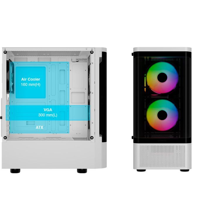 Корпус Gamdias TALOS E3 CG WH (4711514501209) изображение 10