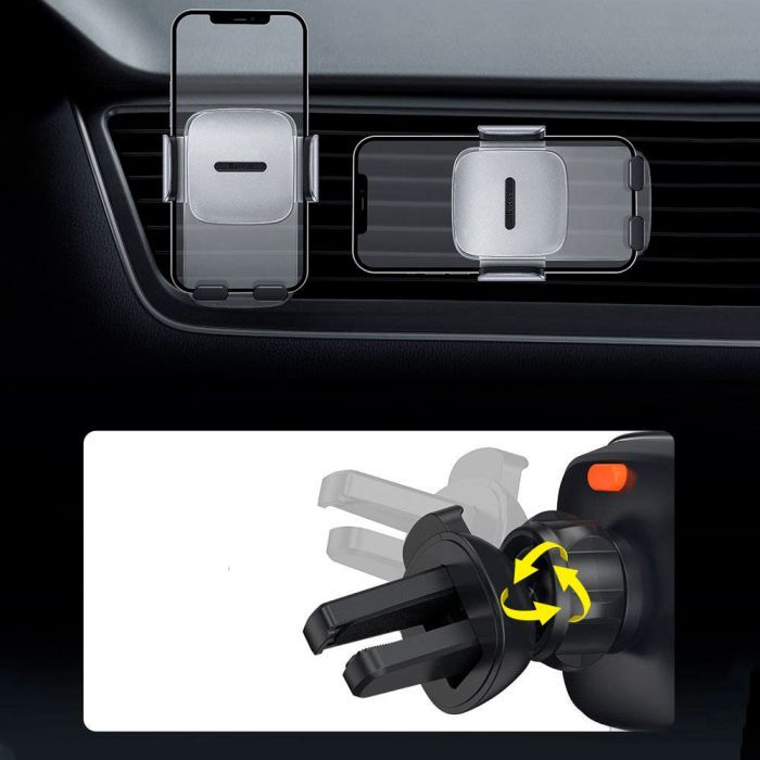 Універсальний автотримач Baseus Easy Control Clamp Car Mount Holder (A Set) Black (SUYK000001) зображення 9