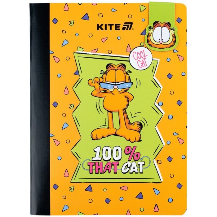 Блокнот Kite с магнитной закладкой Garfield А5, 60 листов, клетка (GF25-192)