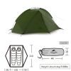Палатка Naturehike двомісний Tagar NH17T180-J зелений (6927595793183) изображение 3