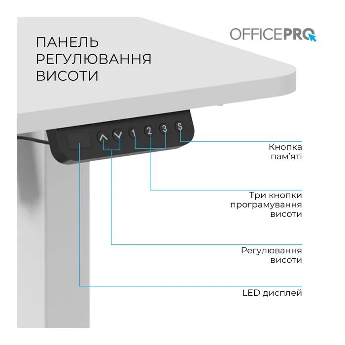Компьютерный стол OfficePro ODE1670W White (ODE1670W) изображение 5