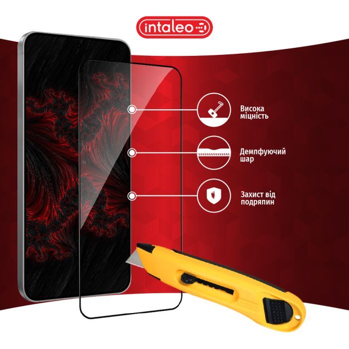Стекло защитное Intaleo Full Glue Samsung Galaxy S25 Black (1283126607899) изображение 5