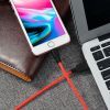 Дата кабель USB 2.0 AM to Lightning 1.0m 2A silicone X21 black+red HOCO (6957531071372) зображення 6