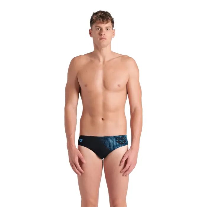 Плавки Arena Foggy Dots Swim Briefs 008482-506 чорний, жовтий 95 (3468337530978)