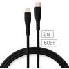 Дата кабель USB-C to USB-C 2.0m 60W Silicon Black Vinga (VCDCCC262SB) изображение 4