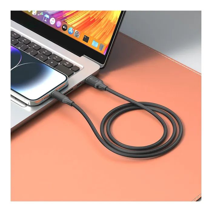 Дата кабель USB 2.0 AM to USB-C 1.0m black XO (NB265-AC.black) зображення 3