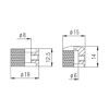 Ручка для потенциометра Paxphil Stacked Control Knob Chrome (NC003 CR) изображение 2