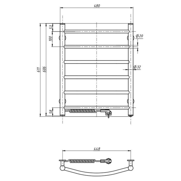 Полотенцесушитель Navin Камелія 480x800 (12-007130-4860) изображение 5