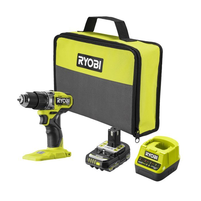 Шуруповерт Ryobi ONE+ HP RPD18C1-1C20G 18V, 1х2Ah, 60Нм, 450/1700об/мин, сумка (5133006525)