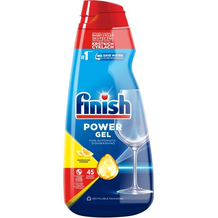 Гель для миття посуду в посудомийці Finish Power Gel Лимон 900 мл (5908252000029)