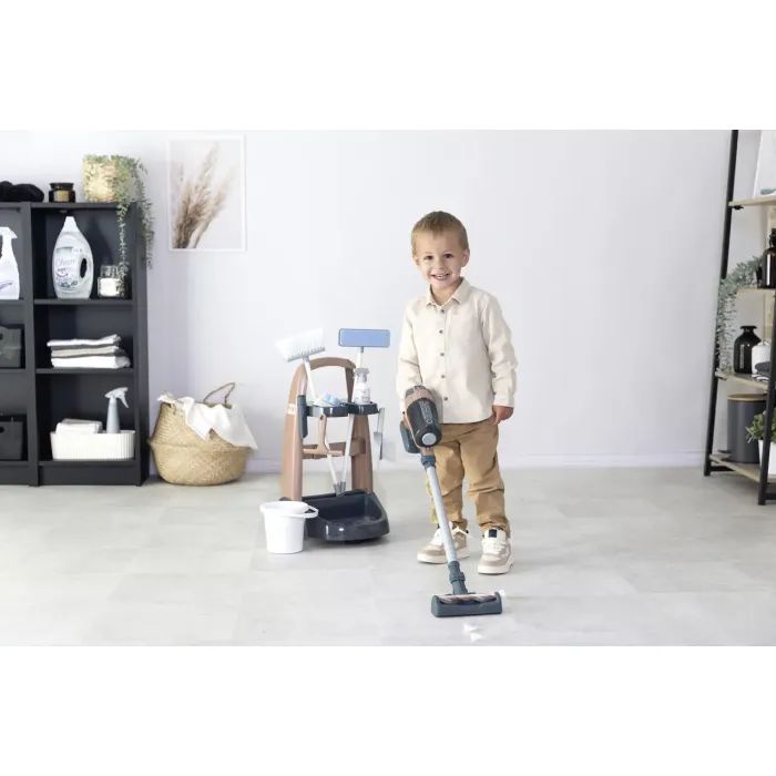 Игровой набор Smoby Тележка для уборки Ровента с ручным пылесосом и аксессуарами (7600330326) изображение 4