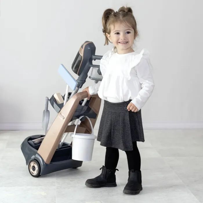 Игровой набор Smoby Тележка для уборки Ровента с ручным пылесосом и аксессуарами (7600330326) изображение 5