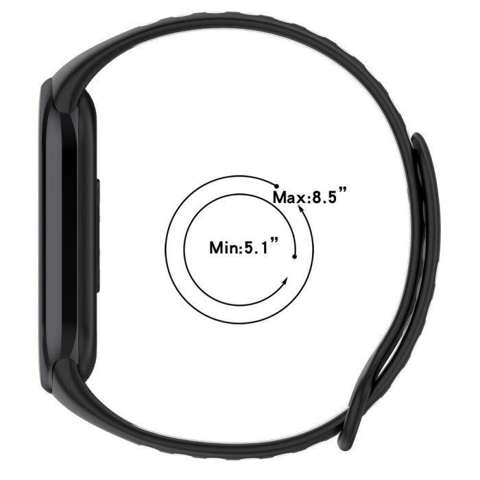 Ремінець до фітнес браслета BeCover Vents Style для Xiaomi Mi Smart Band 8 Black-Green (709416) зображення 2