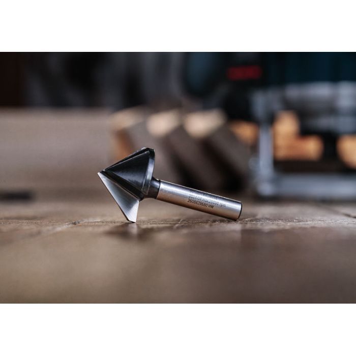 Фреза Bosch Professional пазова V-подібна V, Std, S8, D16, L16 90° (2.608.628.407) зображення 3