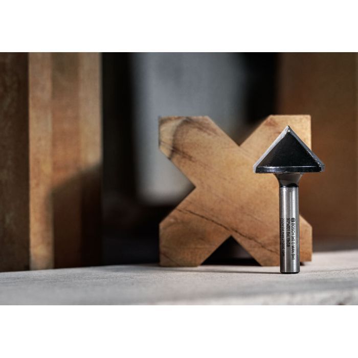 Фреза Bosch Professional пазова V-подібна V, Std, S8, D16, L16 90° (2.608.628.407) зображення 4