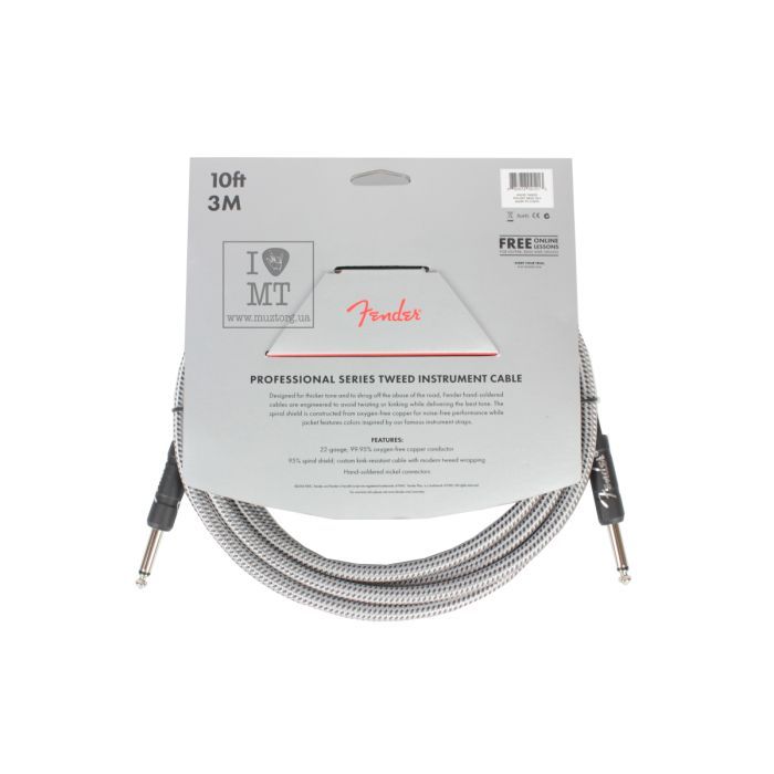 Инструментальный кабель Fender Cable Professional Series 10' White Tweed (228462) изображение 3
