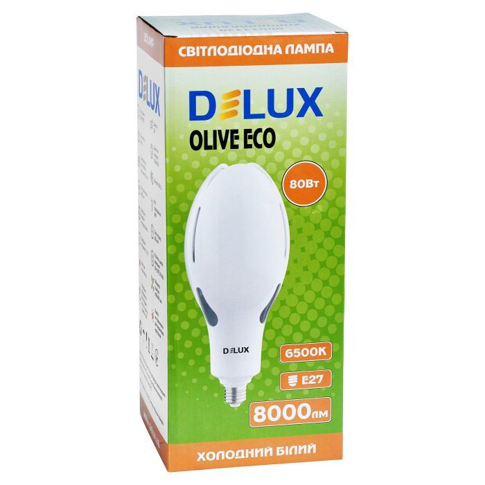 Лампочка Delux OLIVE ECO 80Вт E27 6500K 230В (90023330) изображение 2