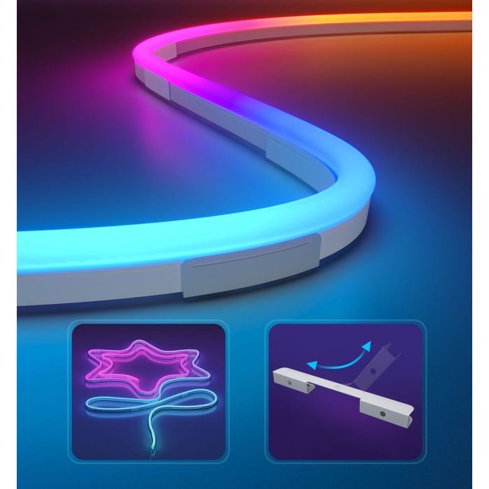 Світлодіодна стрічка Govee H61D3 Neon Rope Light 2, 3.0m, RGBIC, WI-FI/Bluetooth, white (H61D3301) зображення 6