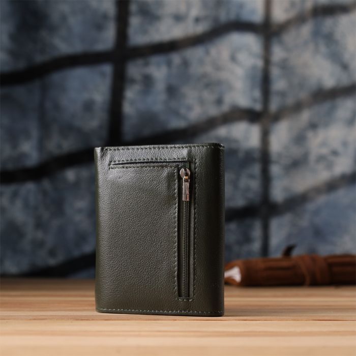 Гаманець ST Leather З натуральної шкіри Зелений (23075) зображення 10