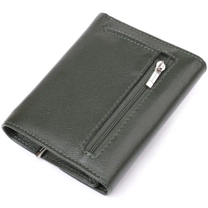 Гаманець ST Leather З натуральної шкіри Зелений (23075) зображення 2