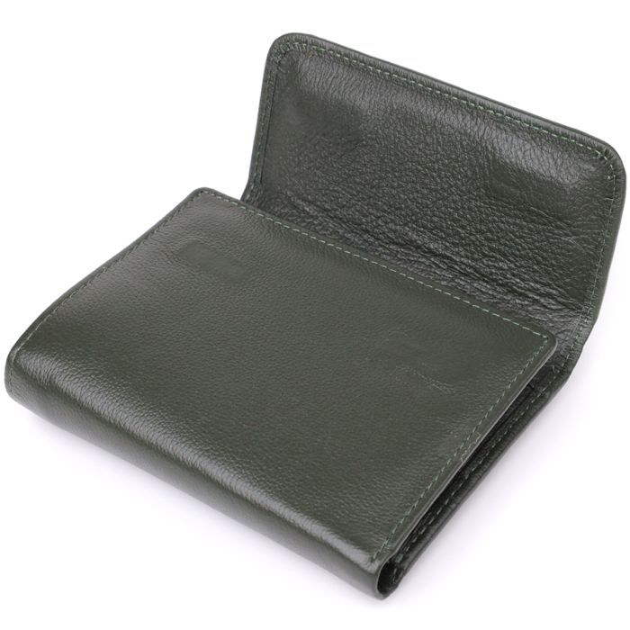 Гаманець ST Leather З натуральної шкіри Зелений (23075) зображення 5