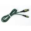 Дата кабель USB 2.0 AM to Micro 5P 1.0m fabric green Dengos (NTK-M-MT-JEANS)