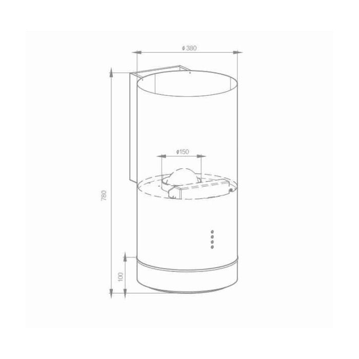 Витяжка кухонна Interline TUBE S BL A/60/T зображення 11