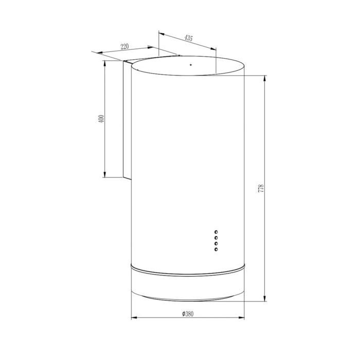 Витяжка кухонна Interline TUBE S BL A/60/T зображення 12