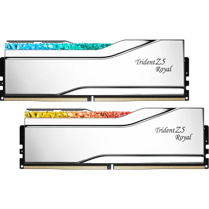 Модуль пам'яті для комп'ютера DDR5 32GB (2x16GB) 6400 MHz Trident Z5 Royal Silver G.Skill (F5-6400J3239G16GX2-TR5S) зображення 2