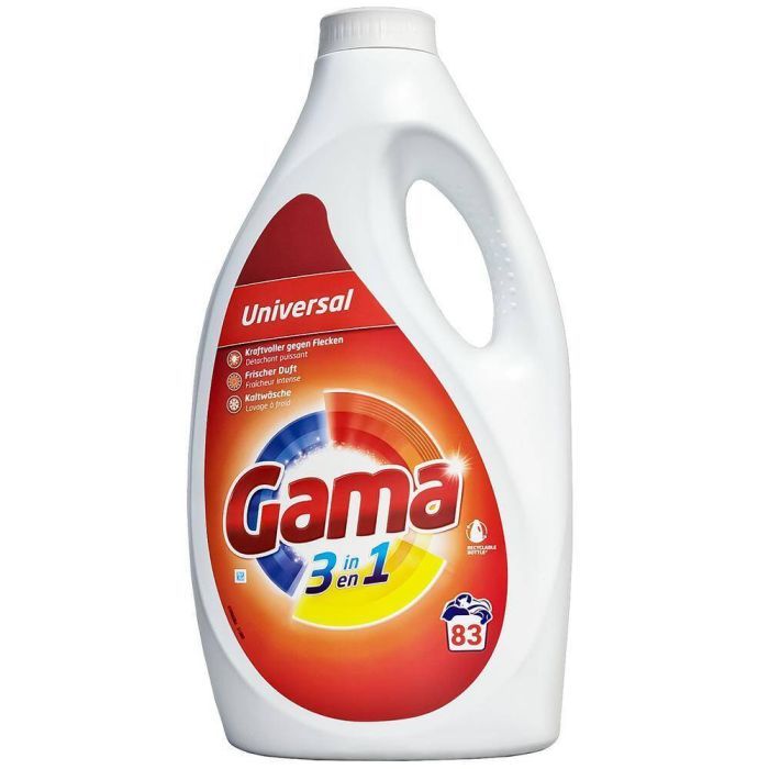 Гель для прання Gama 3 in 1 Universal 3.735 л (8435495845546)