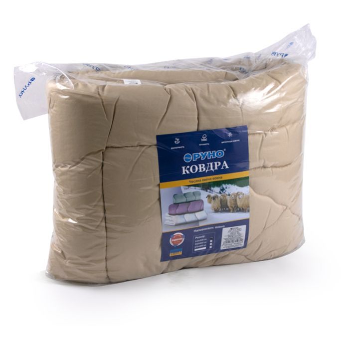 Ковдра Руно вовняна дизайн бежева 155х210 (317.52ПШУ_Бежевий) зображення 8