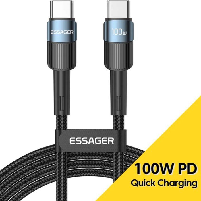 Дата кабель USB-C to USB-C 2.0m 100W black Essager (EXCTT1-XCA01)