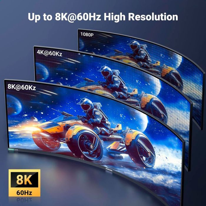 Кабель мультимедійний HDMI M to HDMI micro M 1.0m V2.1 8K60Hz HD164 black Ugreen (15516) зображення 3