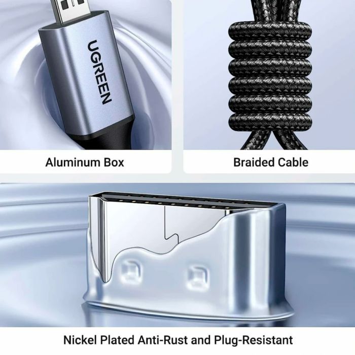 Кабель мультимедійний HDMI M to HDMI micro M 1.0m V2.1 8K60Hz HD164 black Ugreen (15516) зображення 8