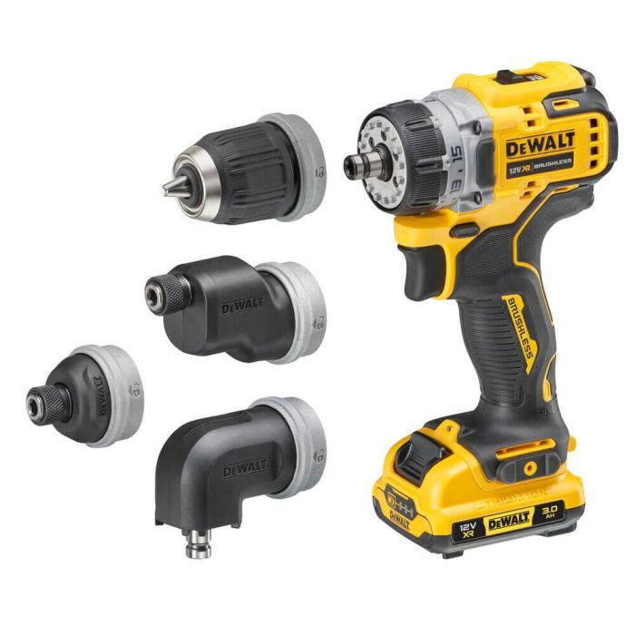 Шуруповерт DeWALT XR Li-Ion 12V, 2x3Ah, зі змінними насадками, 57.5 Нм, 0-425/0-1500 об/хв, 0.7, TSTAK (DCD703L2T) зображення 3