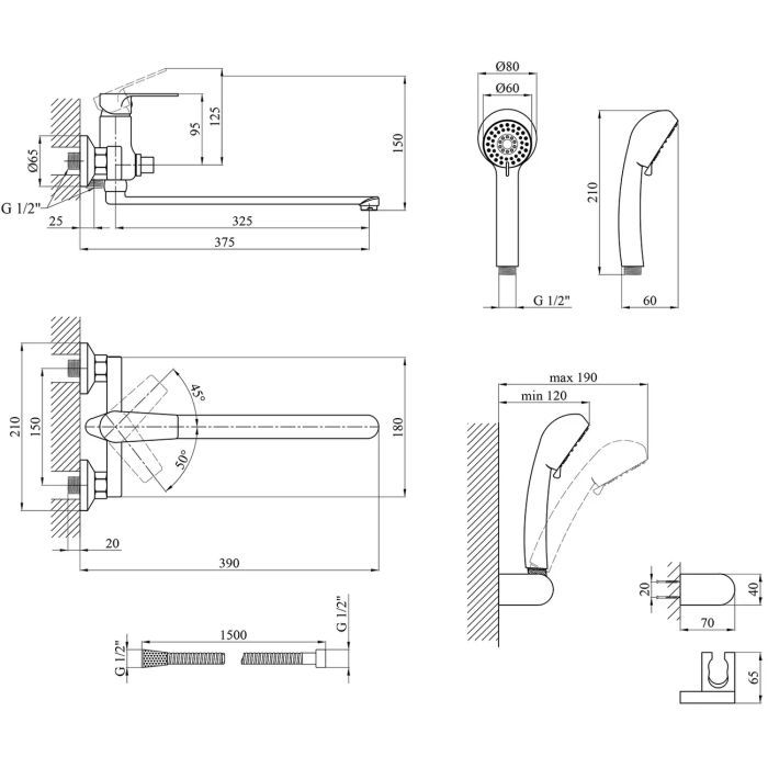 Змішувач Kroner Eifel-C070 (CV023616) зображення 8