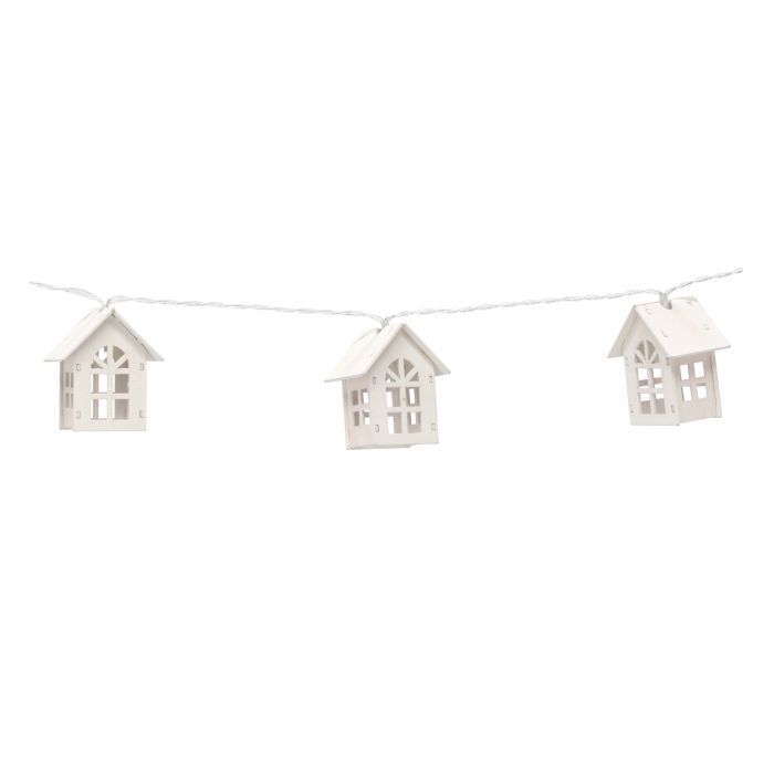 Гірлянда Chomik Будиночки, 10 LED теплий білий, IP20, 2хАА (5900779854222) зображення 2