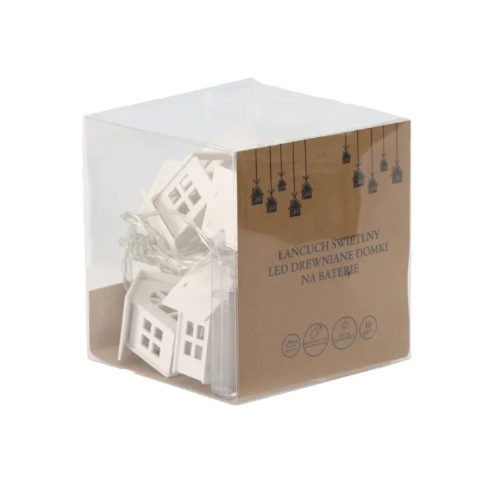 Гірлянда Chomik Будиночки, 10 LED теплий білий, IP20, 2хАА (5900779854222) зображення 3