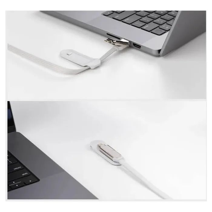 Дата кабель 6in1 inCharge XL 2.0m white Rolling Square (XLM02R) зображення 7