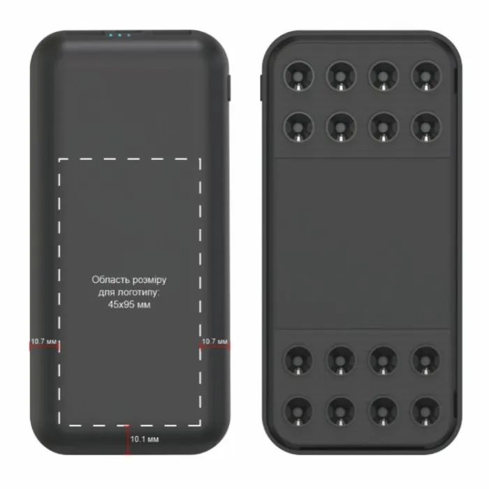 Батарея універсальна TheGeneral 10000mah ChargeMate, PD/QC/22.5W, wireless charging 15W (40010919-01) зображення 3