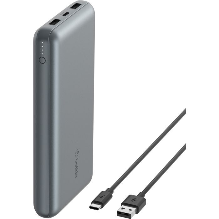 Батарея универсальная Belkin 10000mAh 15W 2xUSB-A, USB-C Gray (BPB011BTGY) изображение 9