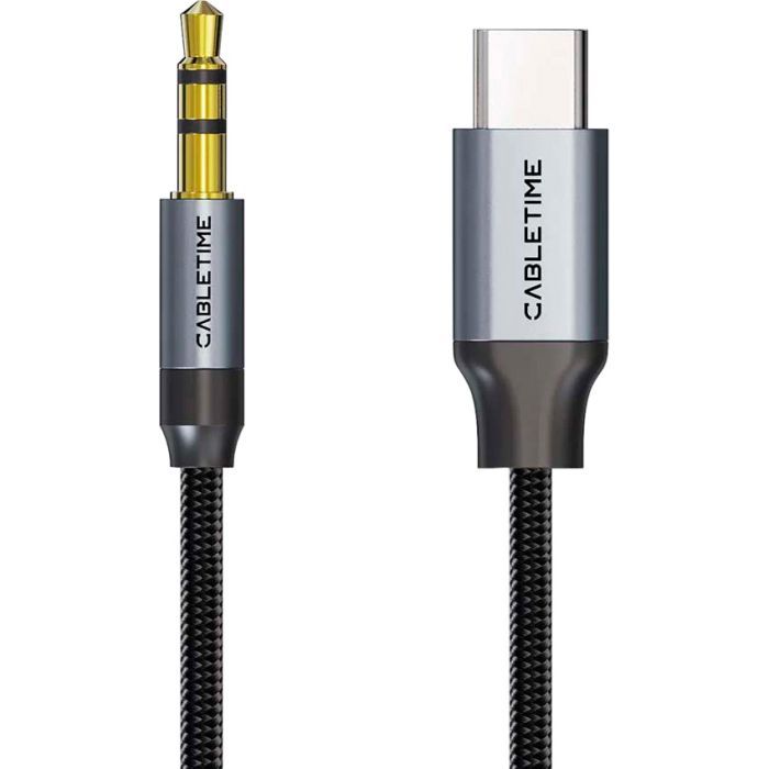 Кабель мультимедійний USB-C to 3.5mm M 1.0m Cabletime (CA915767)