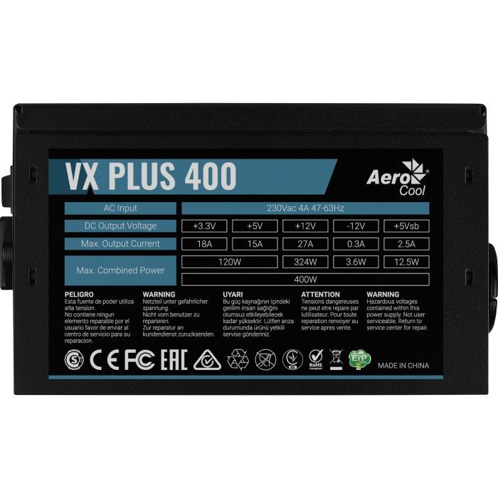 Блок питания AeroCool 400W VX Plus Stealth (ACPN-VS40NEY.12) изображение 5